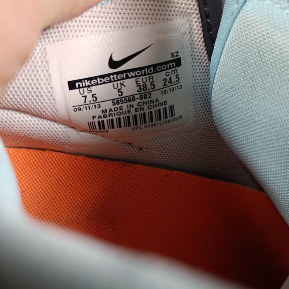 Nike Dunk Sky Hi Wedge Shoes Womens Size 7.5 Gray Safari Iridescent 585560-002 - Picture 9 of 10